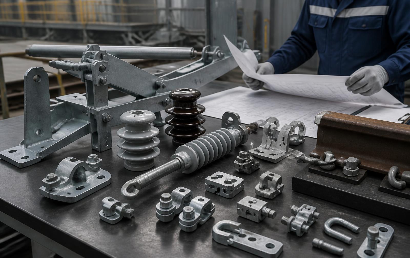 Railway components arranged for engineering and quality review
