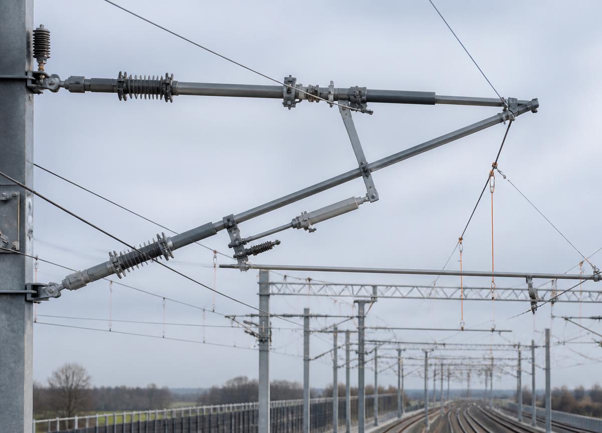 Overhead catenary system cantilevers and contact wires